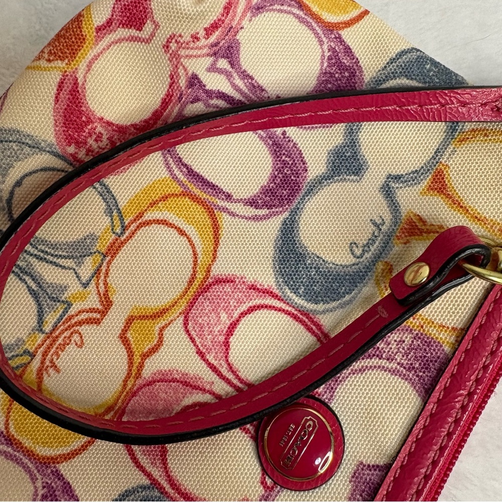 Coach multicolor signature wristlet - Picture 5 of 6
